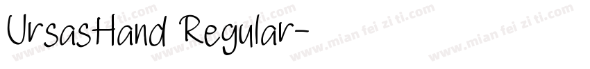 UrsasHand Regular字体转换